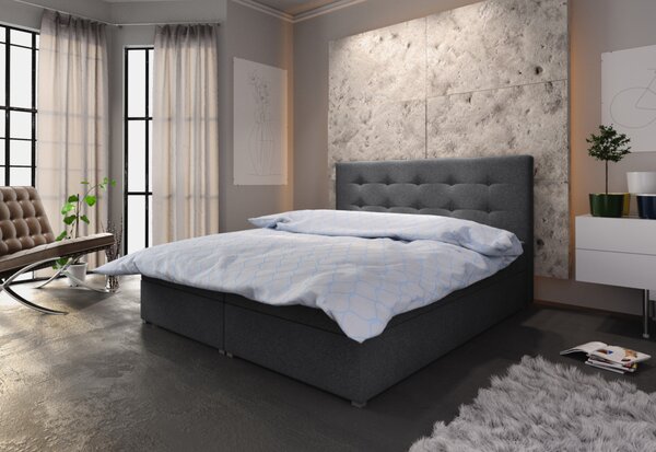 Čalúnená posteľ FADO 1 + rošt + matrace + topper, 160x200, cosmic97