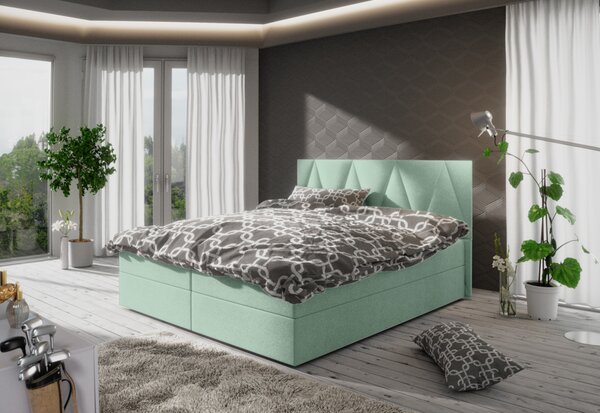 Čalúnená posteľ FADO 3 + rošt + matrace + topper, 160x200, cosmic16