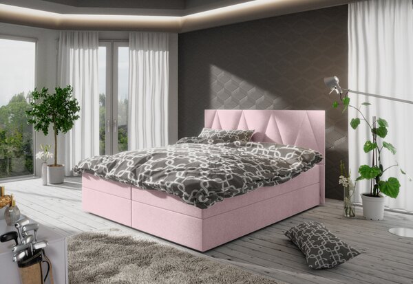 Čalúnená posteľ FADO 3 + rošt + matrace + topper, 160x200, cosmic14