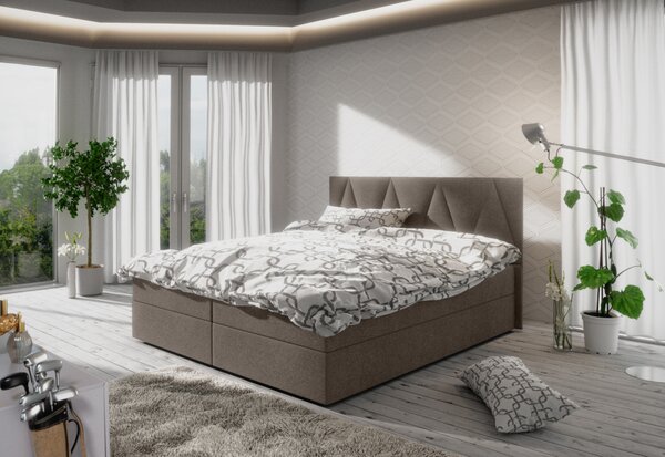 Čalúnená posteľ FADO 3 + rošt + matrace + topper, 160x200, cosmic03