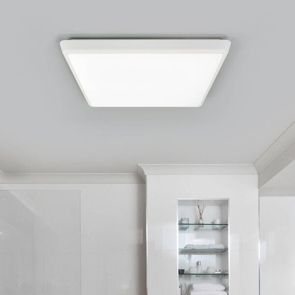 Arcchio LED stropné svietidlo Augustin, 40 x cm, biele, IP54, Biela / opálová, Kúpeľňa, Plast, Moderný, Stropné svetlo