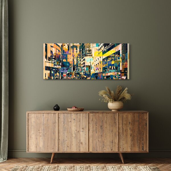Obraz maľované abstrakcie (120x50 cm)