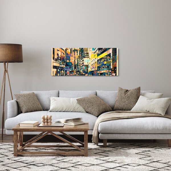 Obraz maľované abstrakcie (120x50 cm)