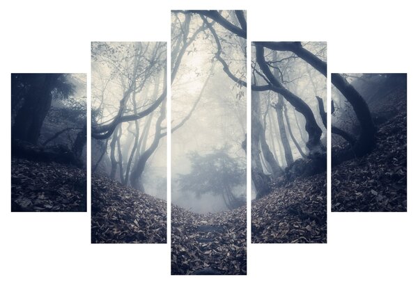 Obraz - Les v hmle (150x105 cm)