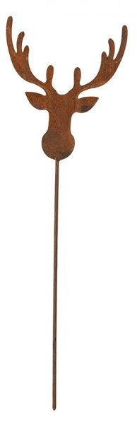 Rustikálny hrdzavý zápich jeleň Deer Rust - 9*1*29 cm - Clayre & Eef