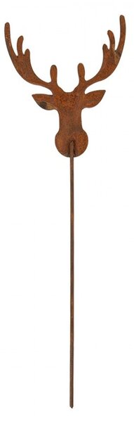 Rustikálny hrdzavý zápich jeleň Deer Rust - 9*1*29 cm - Clayre & Eef