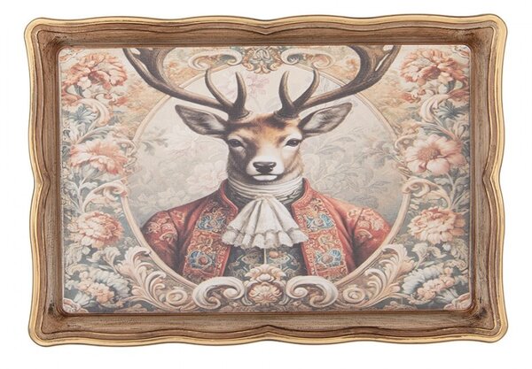 Servírovací podnos s jeleňom Collection Aristocrat - 31*22*2 cm - Clayre & Eef