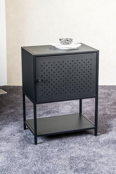 NOČNÝ STOLÍK, čierna, 45/60/30 cm - Nočné stolíky, Online Only