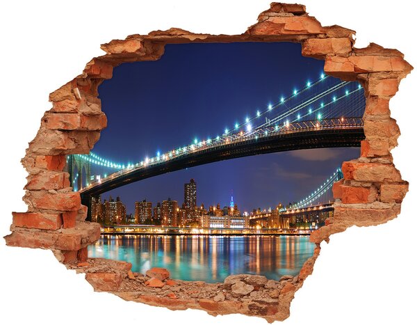 Samolepiaca diera na stenu Manhattan new york city