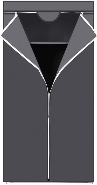 SONGMICS Šatník, látkový, šedý 75x160 cm