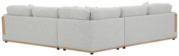 ROHOVÁ SEDAČKA, drevo, textil, svetlosivá Livetastic - Sedačky, Online Only