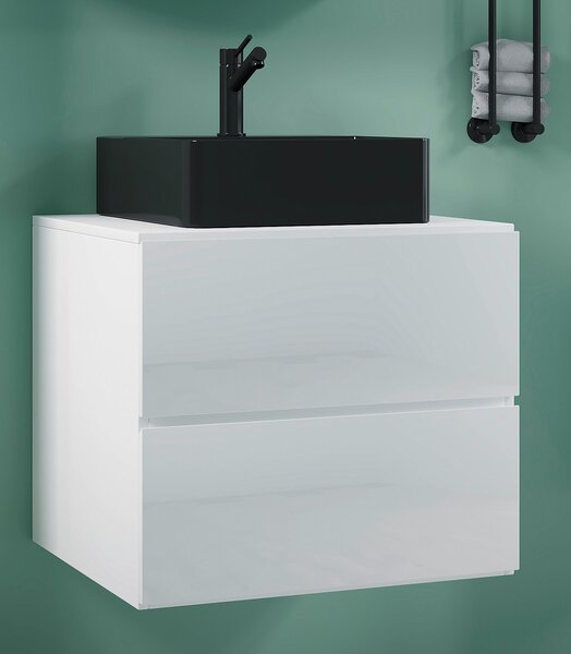 SKRINKA S UMÝVADLOM, biela, biela, 61 cm MID.YOU - Kúpeľňové skrinky, Online Only