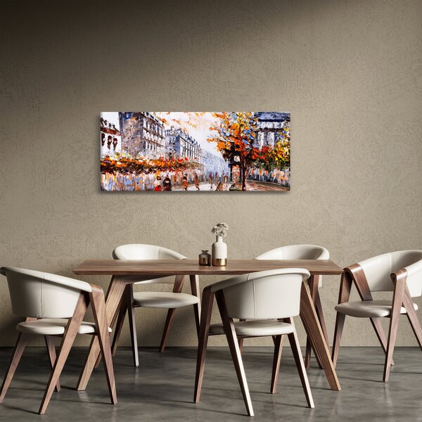 Obraz - Život v meste (120x50 cm)