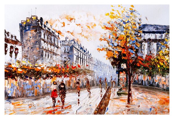 Obraz - Život v meste (90x60 cm)