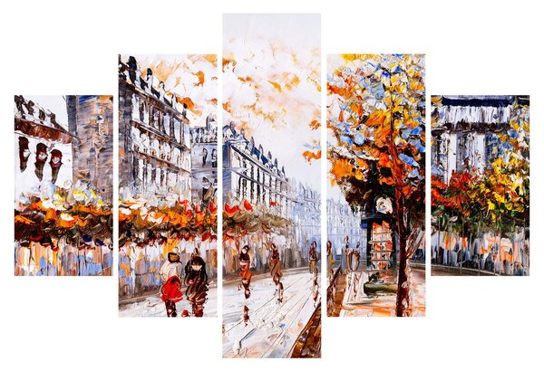 Obraz - Život v meste (150x105 cm)