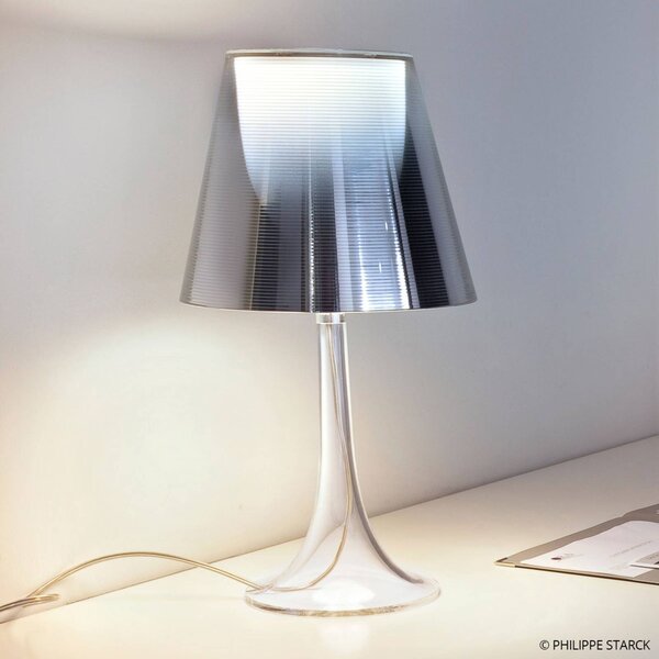 FLOS Miss K - Stolová lampa Philippe Starck, strieborná, Chrómová / strieborná, Obývacia izba / jedáleň, Plast, Dizajn, Stojacie svietidlo