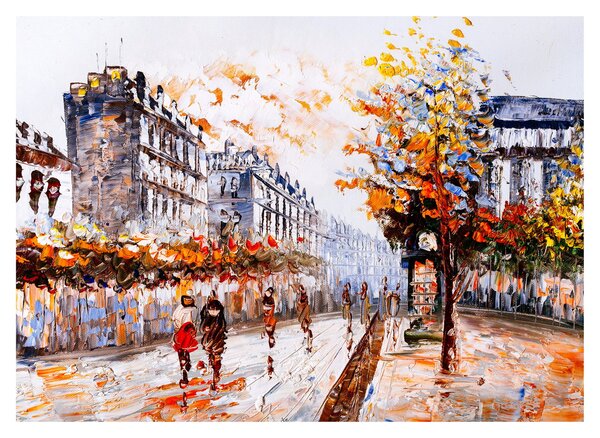 Obraz - Život v meste (70x50 cm)