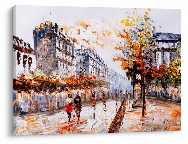 Obraz - Život v meste (70x50 cm)