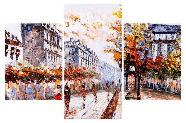 Obraz - Život v meste (90x60 cm)