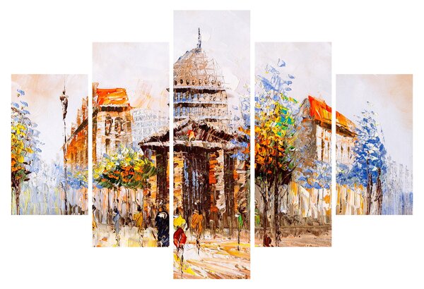Obraz - Maľovaná mestská pamiatka (150x105 cm)