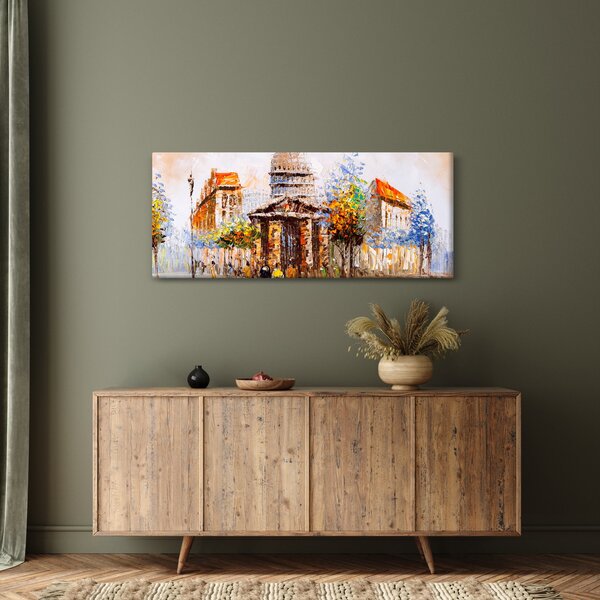 Obraz - Maľovaná mestská pamiatka (120x50 cm)