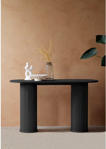 Čierny konzolový stolík 40x130 cm Nola – Unique Furniture