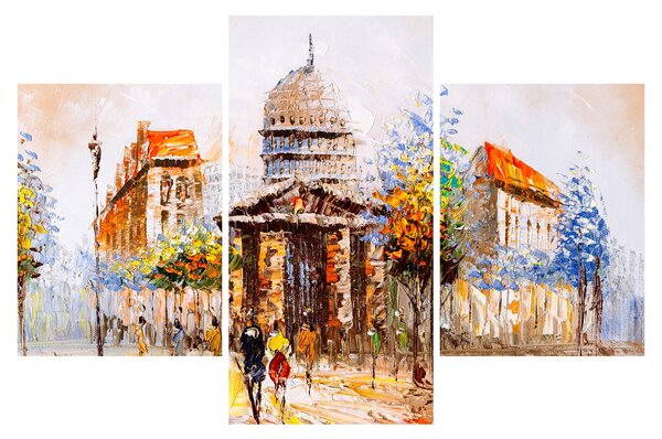 Obraz - Maľovaná mestská pamiatka (90x60 cm)