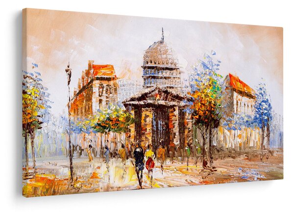 Obraz - Maľovaná mestská pamiatka (90x60 cm)