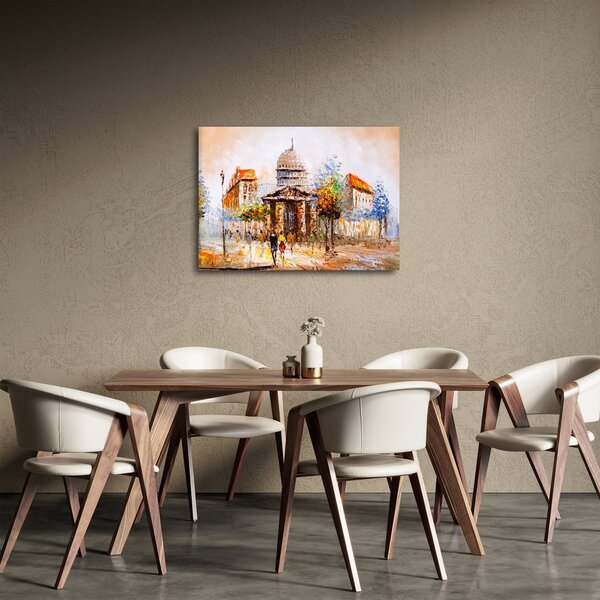 Obraz - Maľovaná mestská pamiatka (70x50 cm)