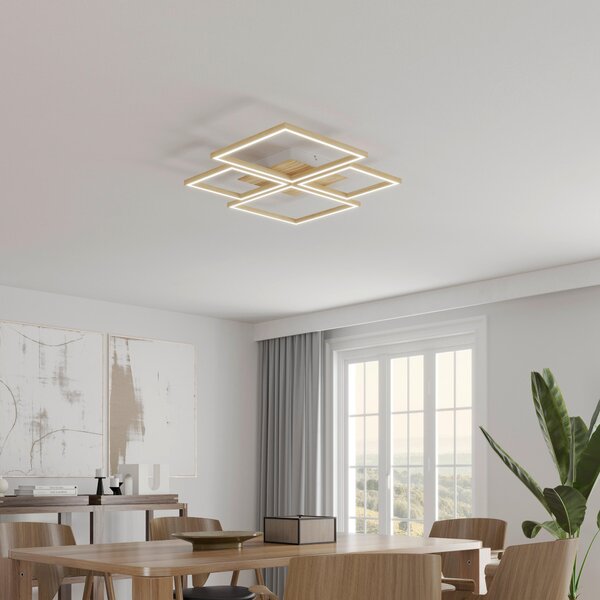 STROPNÉ LED SVIETIDLO, 75,5/75,5/5 cm Novel - Interiérové svietidlá