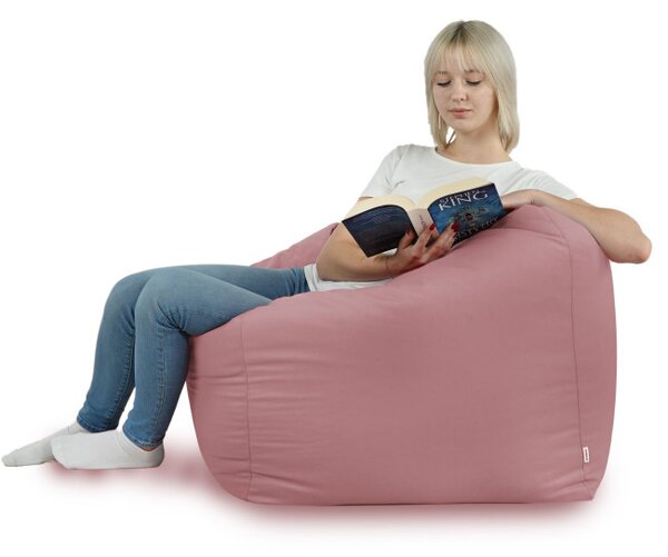 Sedací vak AMALFI plyš pudrovo rúžový