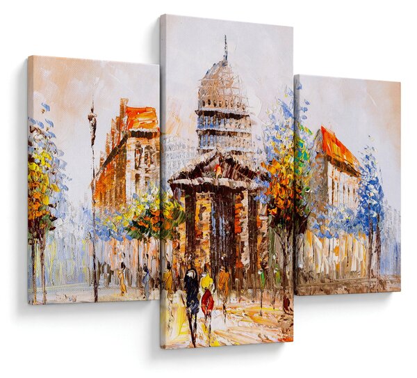 Obraz - Maľovaná mestská pamiatka (90x60 cm)