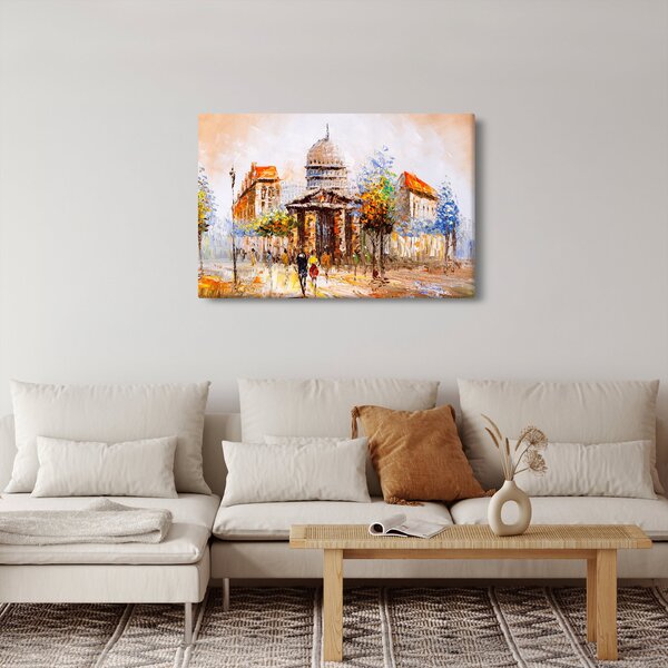 Obraz - Maľovaná mestská pamiatka (90x60 cm)