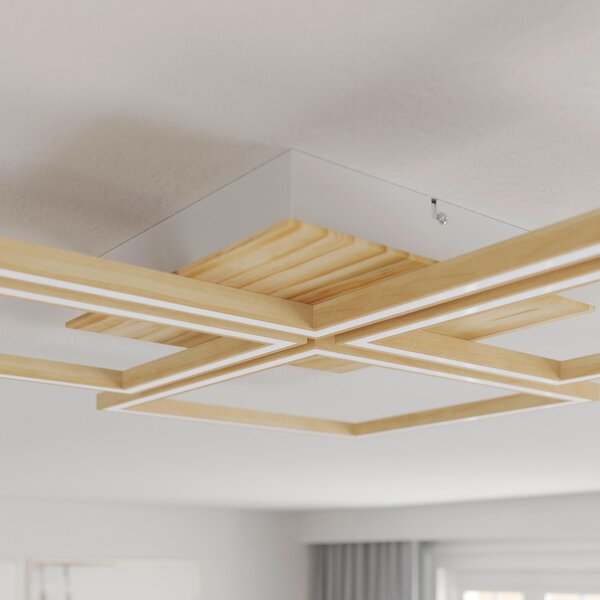 STROPNÉ LED SVIETIDLO, 75,5/75,5/5 cm Novel - Interiérové svietidlá