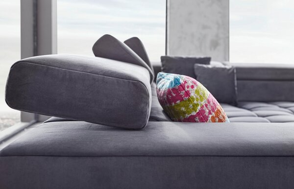 ROHOVÁ SEDAČKA, textil, antracitová Beldomo Speed - Sedačky