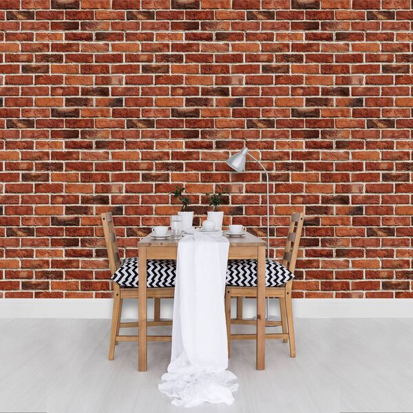 Fototapeta - Tehlový kamenný múr (152,5x104 cm)