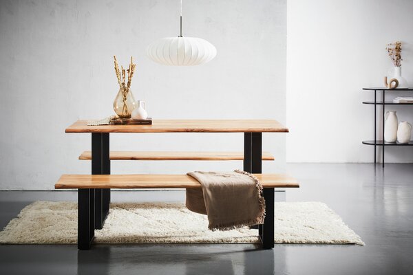JEDÁLENSKÝ STÔL, akácia, čierna, farba akácie, 200/100/76 cm P & B - Online Only jedálne, Online Only