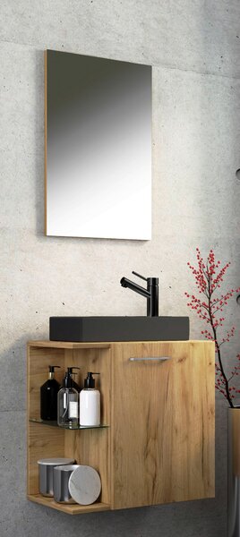 HOSŤOVSKÁ KÚPEĽŇA, dub medový, 52 cm MID.YOU - Kúpeľňové skrinky, Online Only