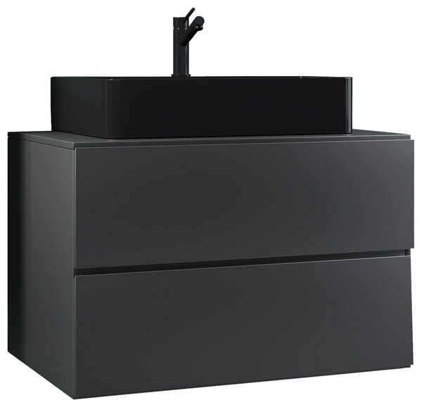 SKRINKA S UMÝVADLOM, antracitová, antracitová, 81 cm MID.YOU - Kúpeľňové skrinky, Online Only
