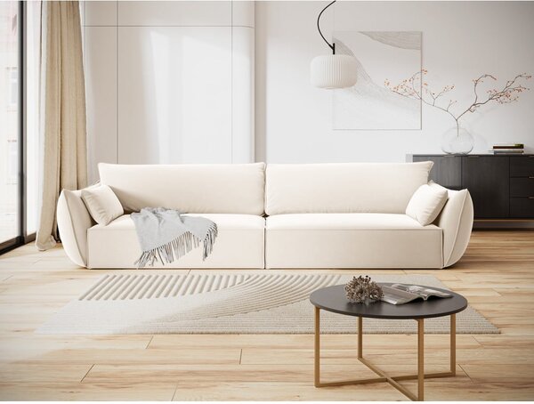 Béžová zamatová pohovka 248 cm Vanda – Mazzini Sofas