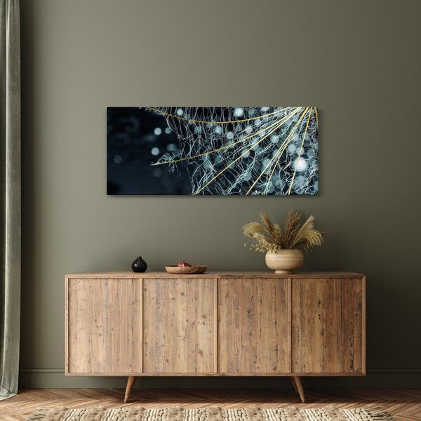 Obraz -Kvet s pavučinou (120x50 cm)