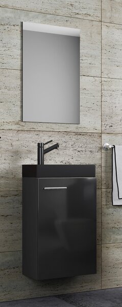 HOSŤOVSKÁ KÚPEĽŇA, čierna, 41 cm MID.YOU - Kúpeľňové skrinky, Online Only