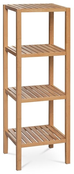 Autronic REGÁL - 4-policový - z masívneho bambusu - výška 110 cm
