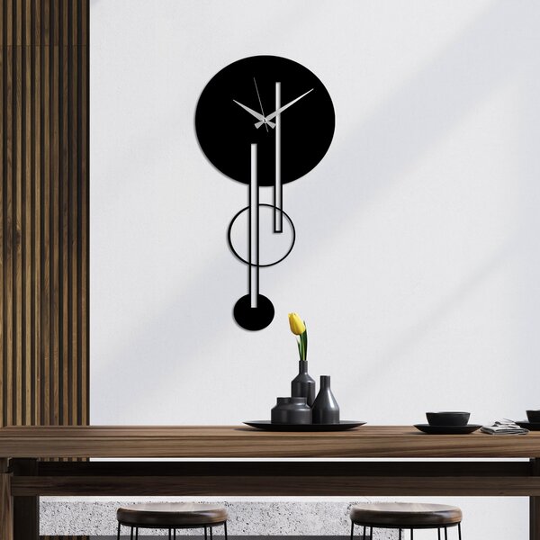 ASIR Nástenné hodiny kovové CLOCK čierne