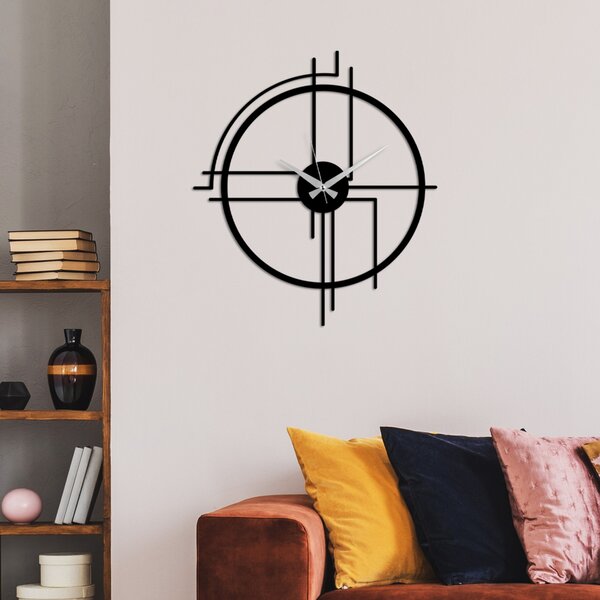 ASIR Nástenné hodiny kovové WHEEL čierne