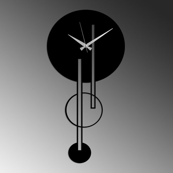 ASIR Nástenné hodiny kovové CLOCK čierne