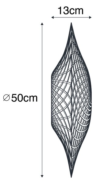 Orientálny tienidlo bambus 50 cm - Rina