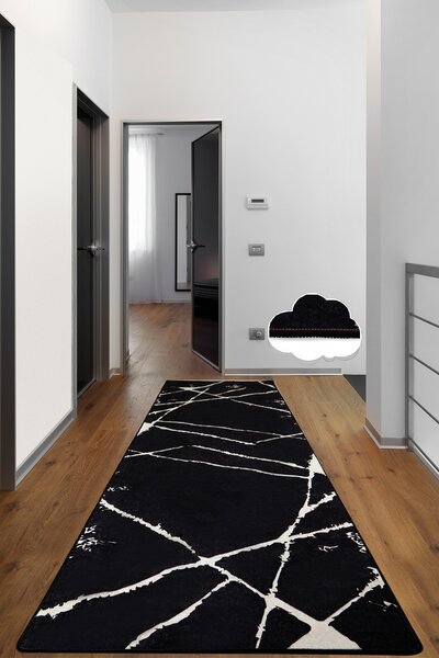 ASIR Koberec (80 x 300) BROKEN černý