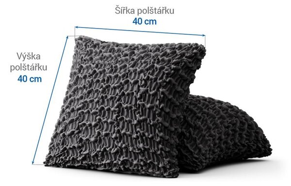 Bielastické poťahy MOSAICO tmavosivé obliečky na vankúšiky 2 ks (40 x 40 cm)