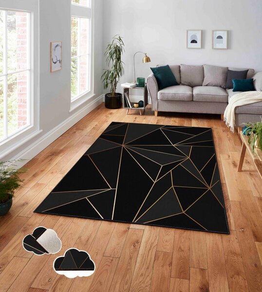 ASIR Koberec (160 x 230) ASR CRPT-107 černý geometrický vzor